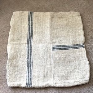 Pottery Barn 24” grain sack pillow cover
